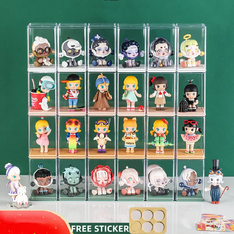 Acrylic Clear Doll Toys Storage Organizer Box Mystery Box Display Stand Popmart Storage Box Case Waterproof Dust Proof Blind Box