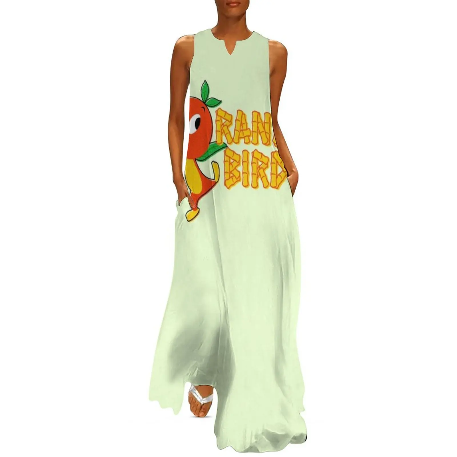 

Vintage Orange Bird Long Dress summer dresses womens 2025 Evening gown women's fashion dresses Summer women's clothing