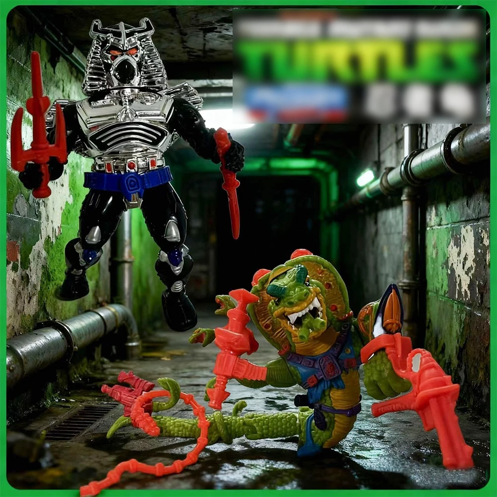 

2PCS TMNT Scale Tail & Chromed Dome Action Figure Toy Model Gift
