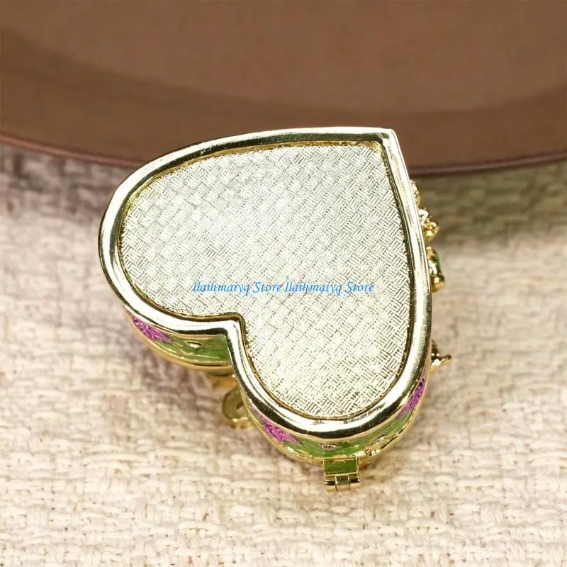 573B Jewelry Case Multifunctional Jewelry Box with Butterfly Alloy Texture