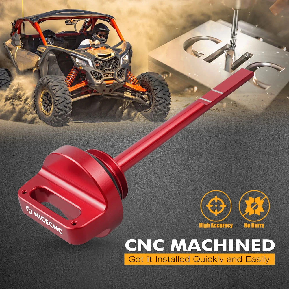 For Can Am Maverick X3 Dip Stick Cap Plug with Seamless O-ring Rust Resistant Oil Filler Dipstick UTV Replacement Accessories