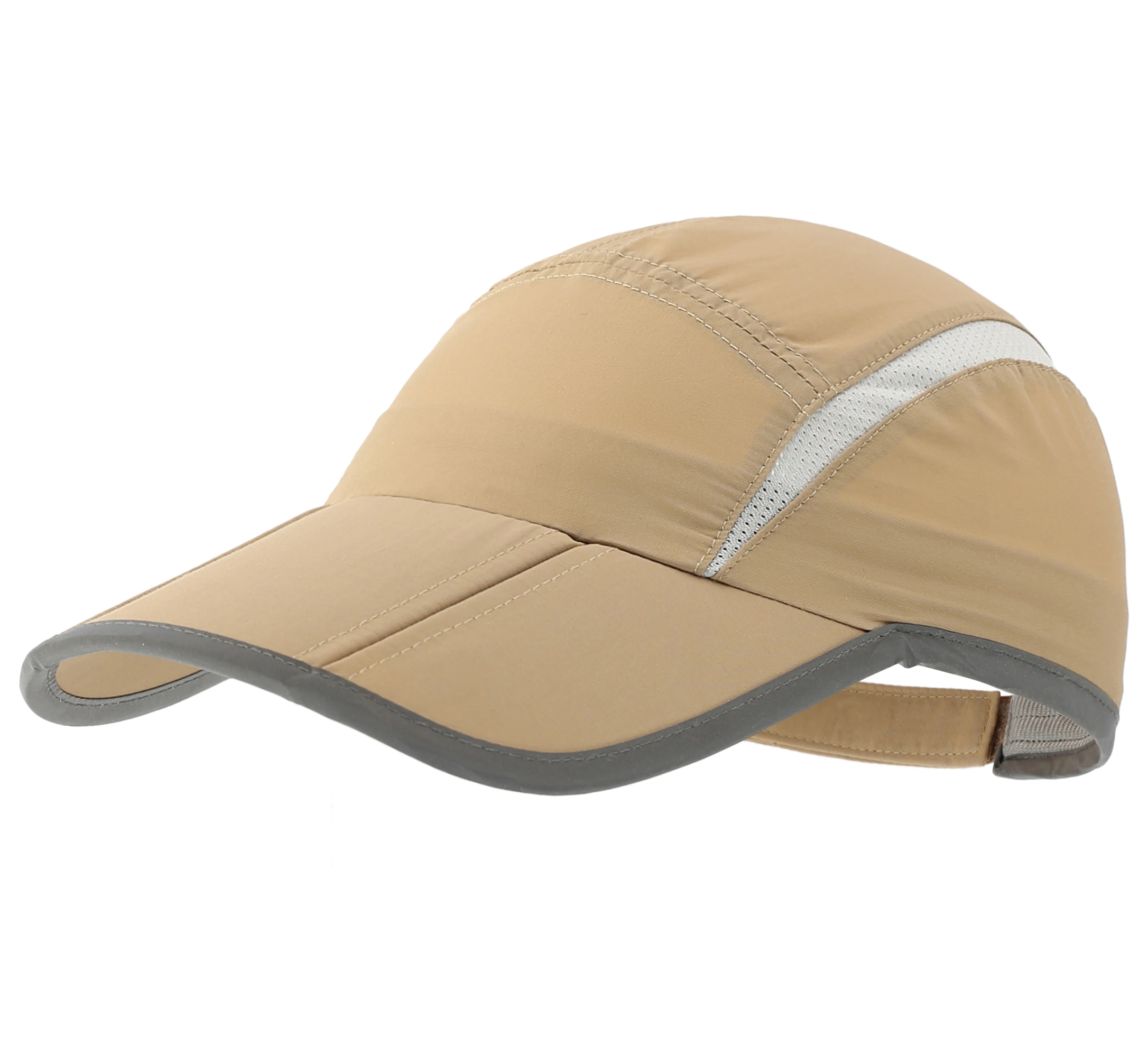 Connectyle Herren- und Damen-Sport-Baseballkappe, faltbar, Netzstoff, mit reflektierenden Streifen, atmungsaktiv, leicht, schnell trocknend, Sun Runner Cap – Detail 15