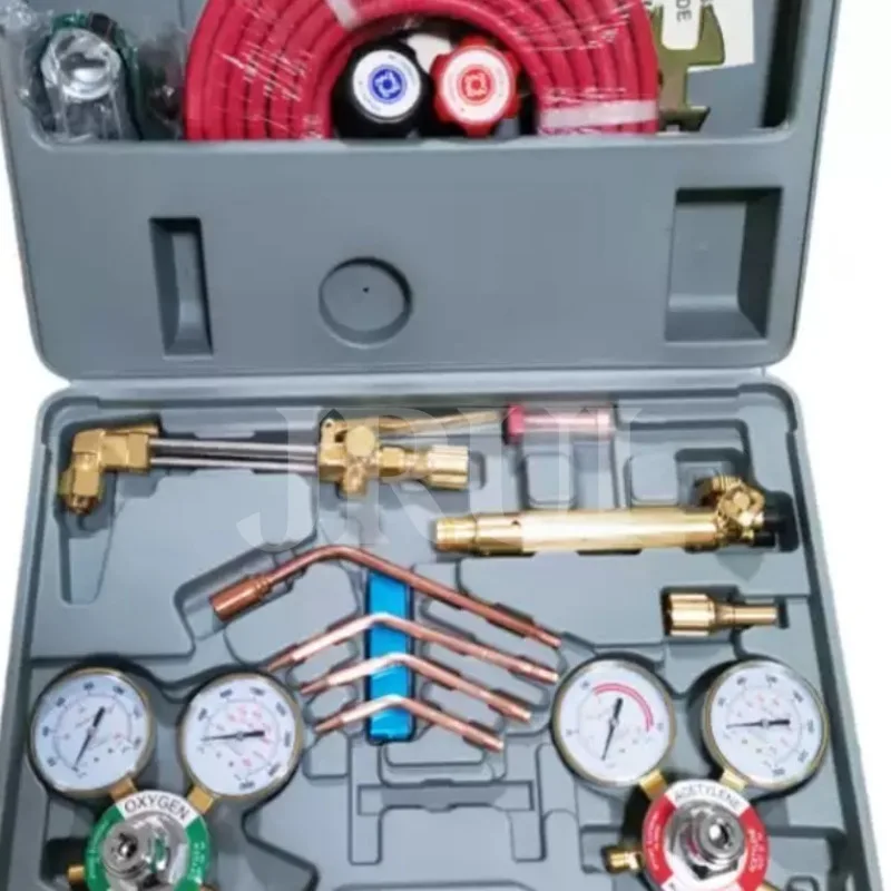 Welding Cutting Torch Kit Portable Oxygen Acetylene Welding Tool Set with Storage Case Gauges and Hoses
