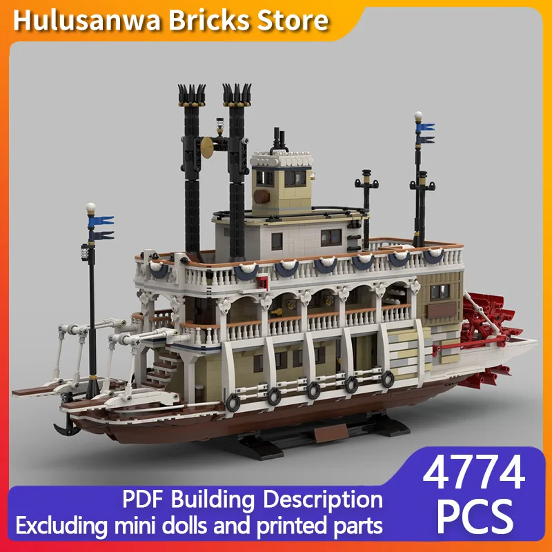 

Расширенный пароход MOC, строительные кирпичи, военное оборудование, модульные технологии, подарки, праздник, сборка, детские игрушки, костюм