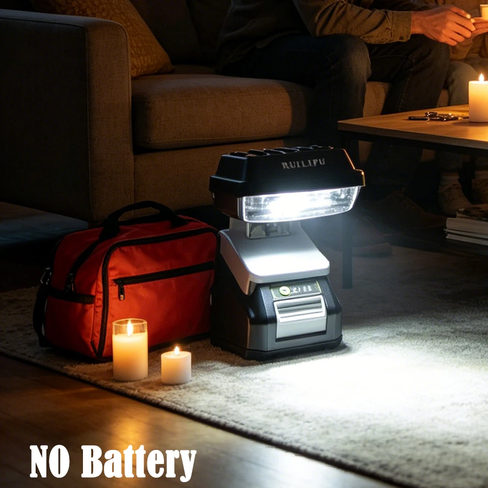 

Portable Emergency LED Work Light for Greenworks 24V Lithium Battery w/ USB Flashlight Flood Lamp Camping lamp(NO Battery )
