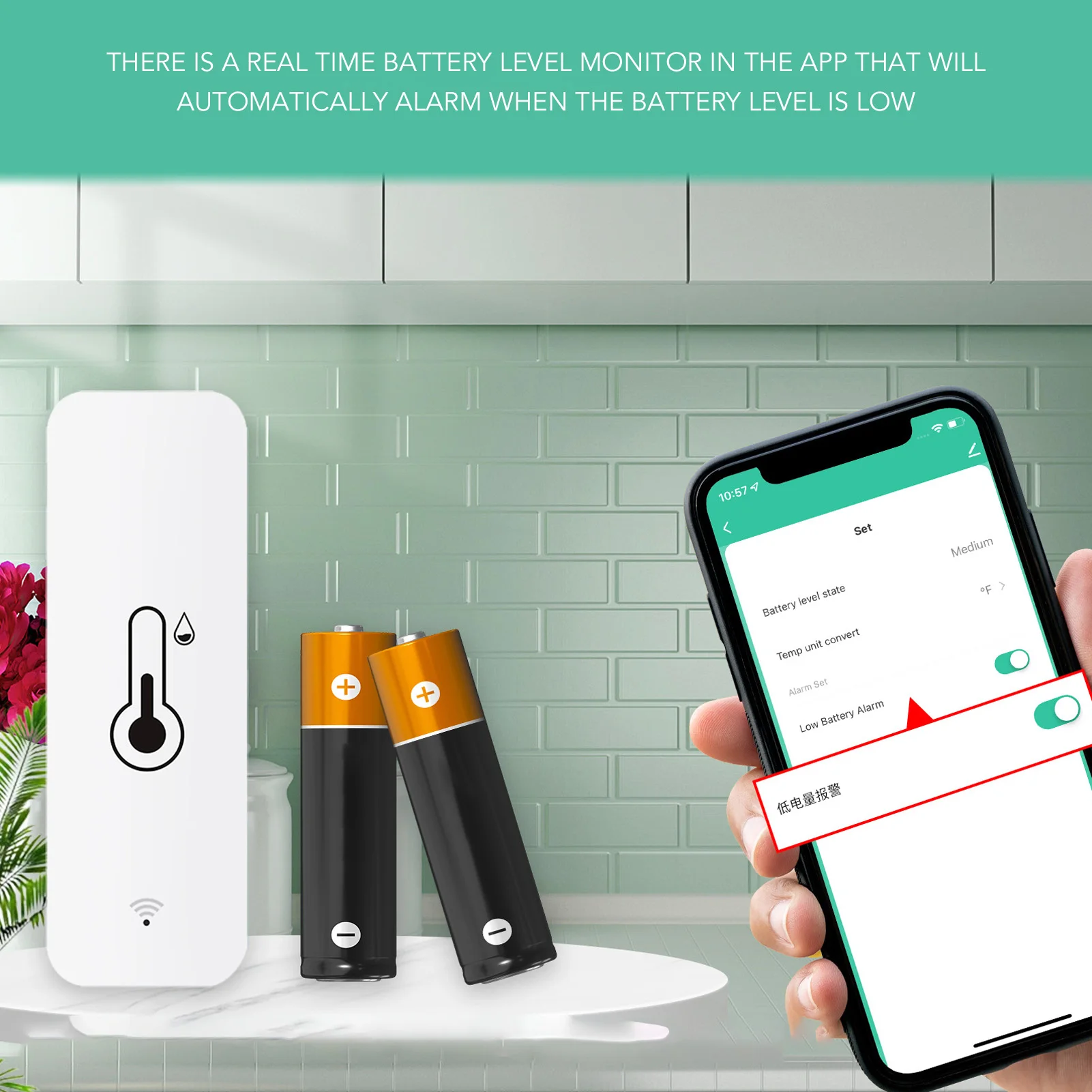WiFi Thermometer Hygrometer APP Afstandsbediening Real Time Data Display Temperatuur-vochtigheidssensor