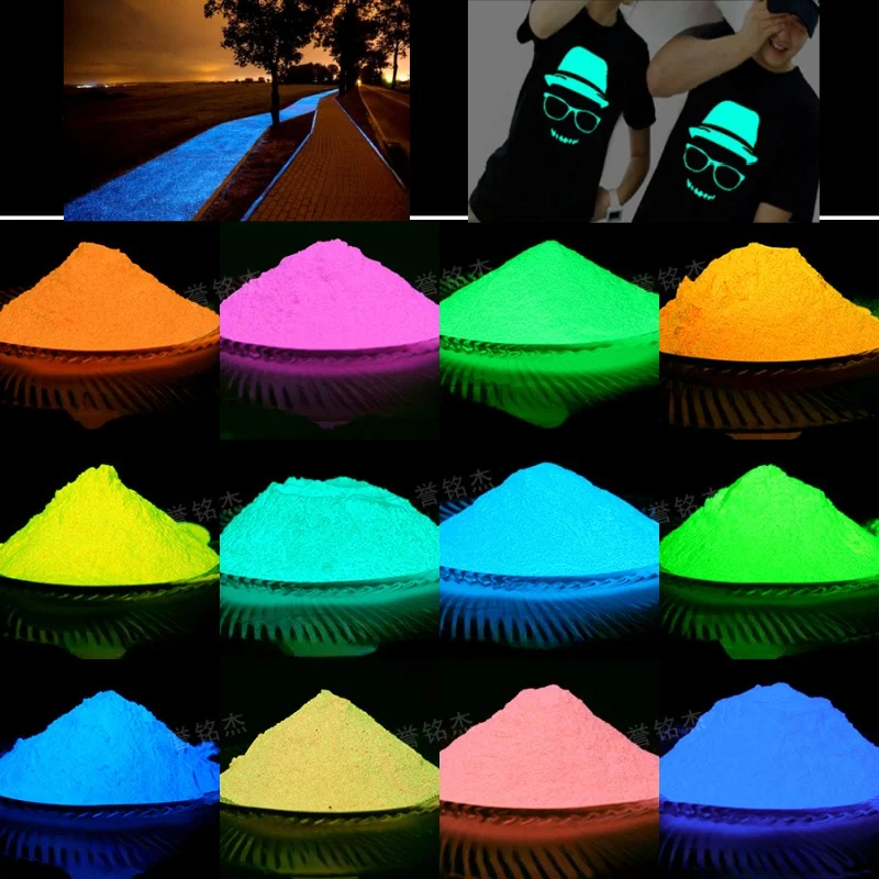 1000g/bottle Glow-in-the-dark Watercolor Pigment Powder Art College Students Creative Painting/wall Painting Fluorescent Pigment