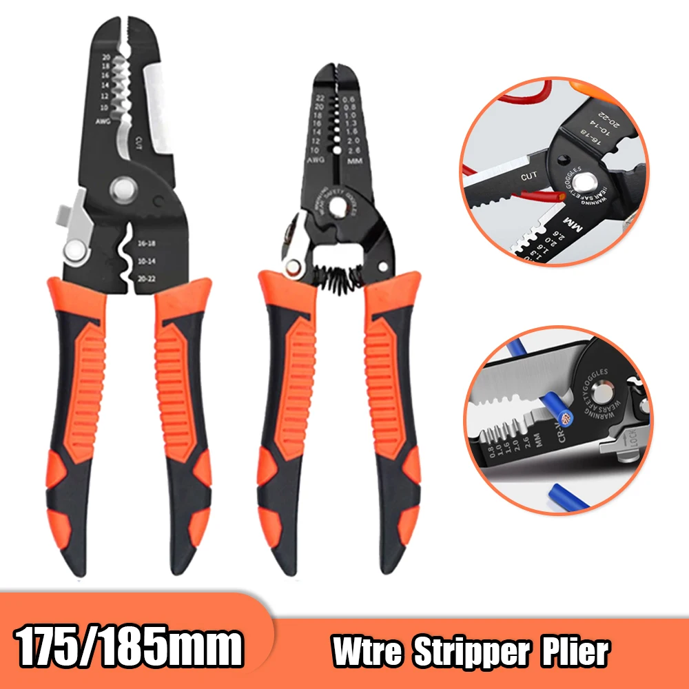 Wire Cutter Wire Stripper 175/180mm Electrical Stripping Crimping Plier Pulling Plier Multifunction Repairing Hand Tool Scissors