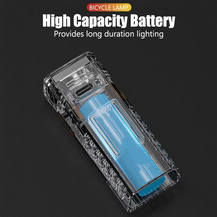 Protable Mini Super Bright LED Bike Light, Type C Rechargeable Bicycle Lamp Easy To Stall, 4 Lighting Modes, for Outdoor Riding