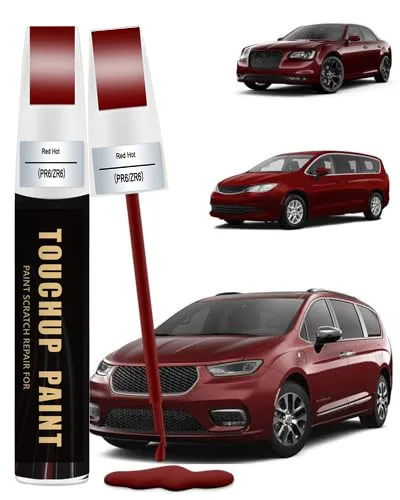 Red Hot(PR6/ZR6) Touch Up Paint Compatible with Chrysler Exact Match 2 in 1 Touch up Paint for Chips and Nicks Repair