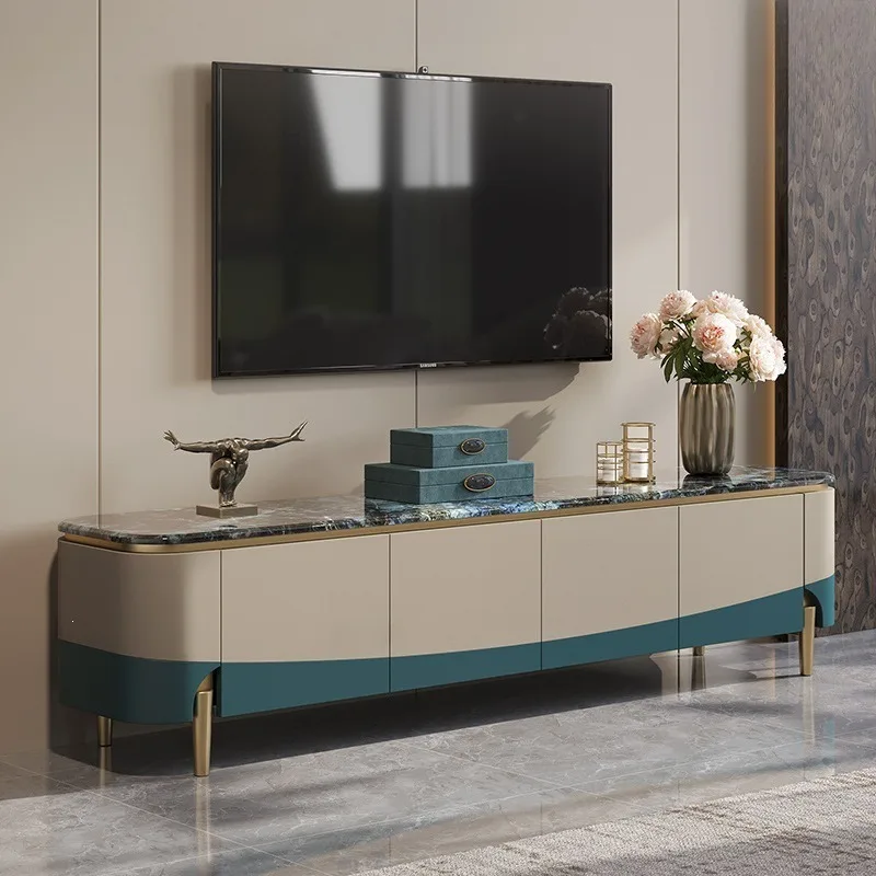 Small apartment marble modern fashion Italian high-end floor cabinet combination