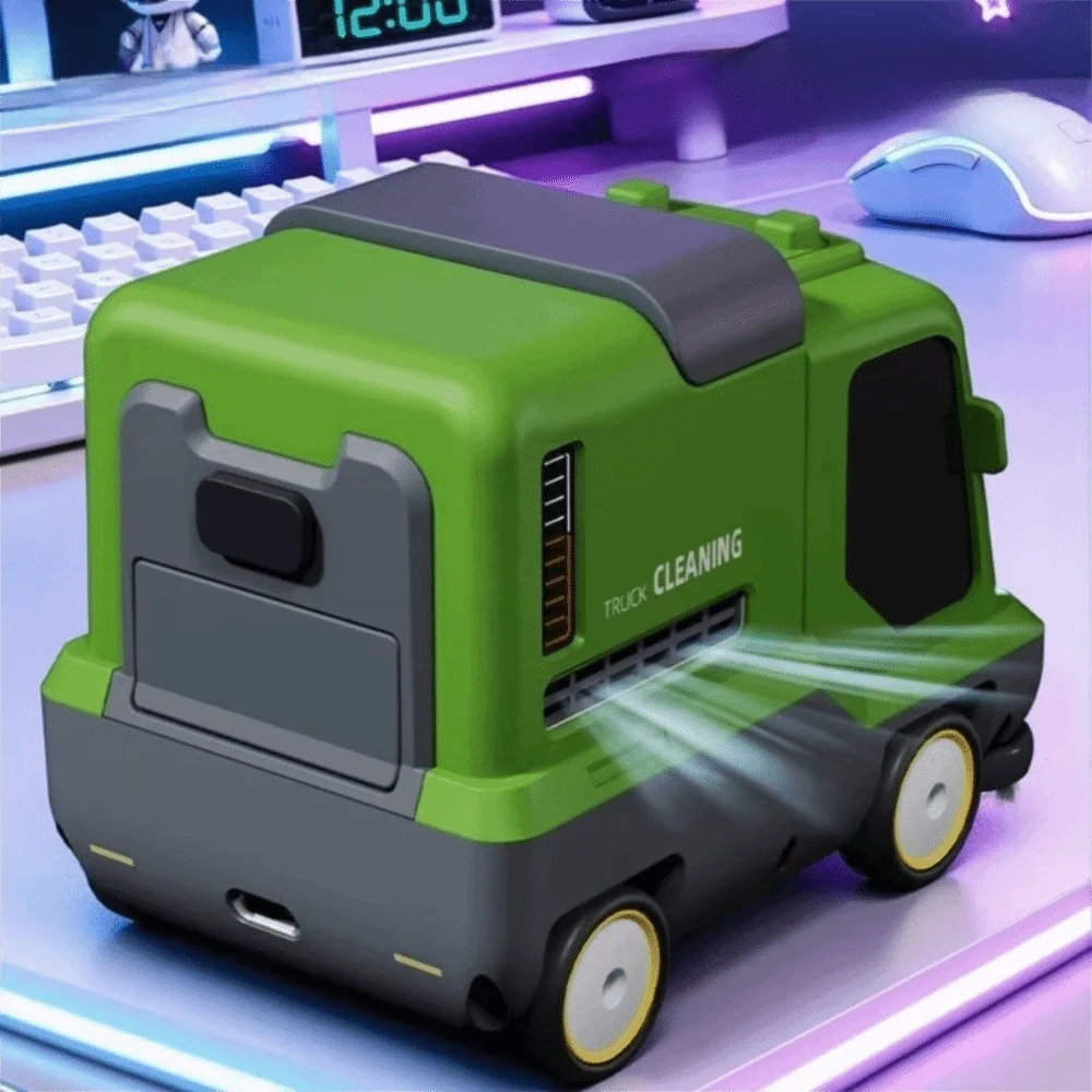 Wireless RC Vacuum Cleaner Car Toy 2.4G Remote Control Desktop Cleaning Truck Toy Mini Creative Mini RC Car Toy Boy's Toy