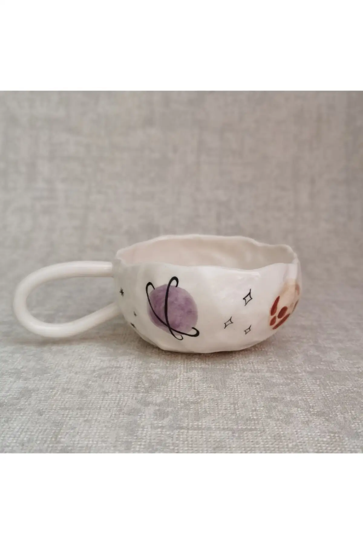 DOLBOVI ceramic handmade planet patterned cup