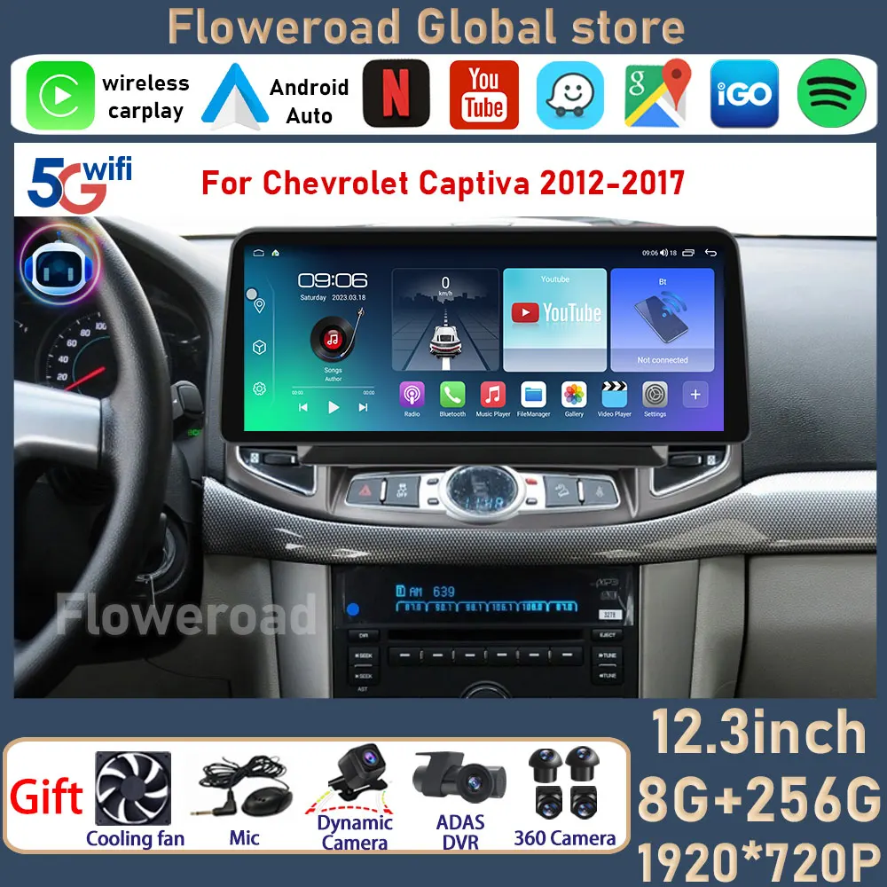 

12.3" QLED Carplay Screen Android For Chevrolet Captiva 2012 - 2017 Head Unit Car Multimedia Player Car Radio GPS Navigation