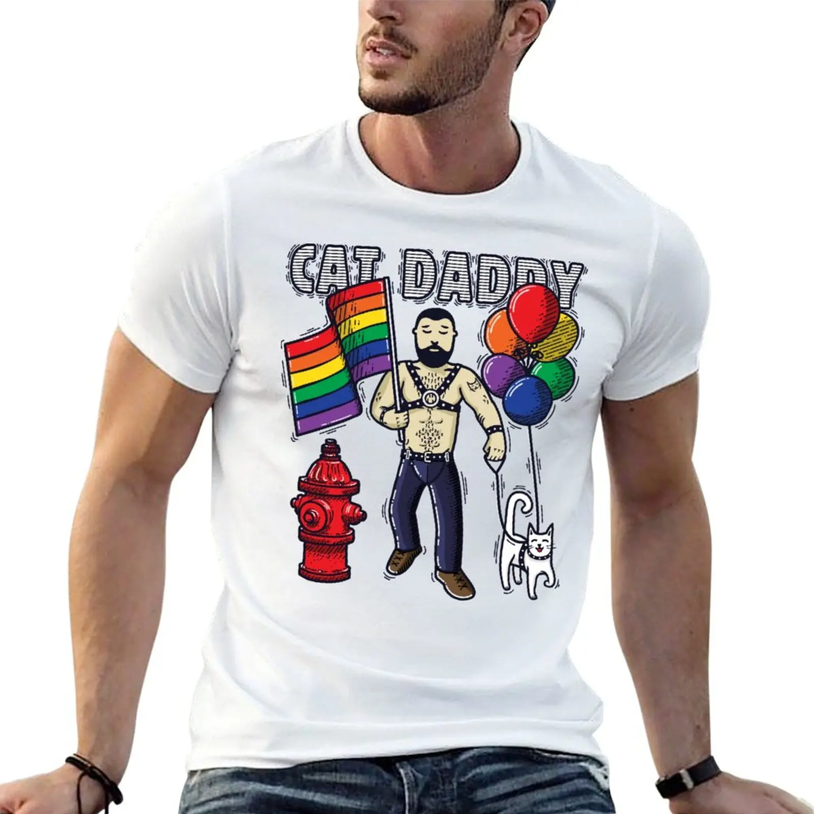 

shirt package black t plain for cotton Pride Daddy: man T-Shirt t-shirt personalised Cat