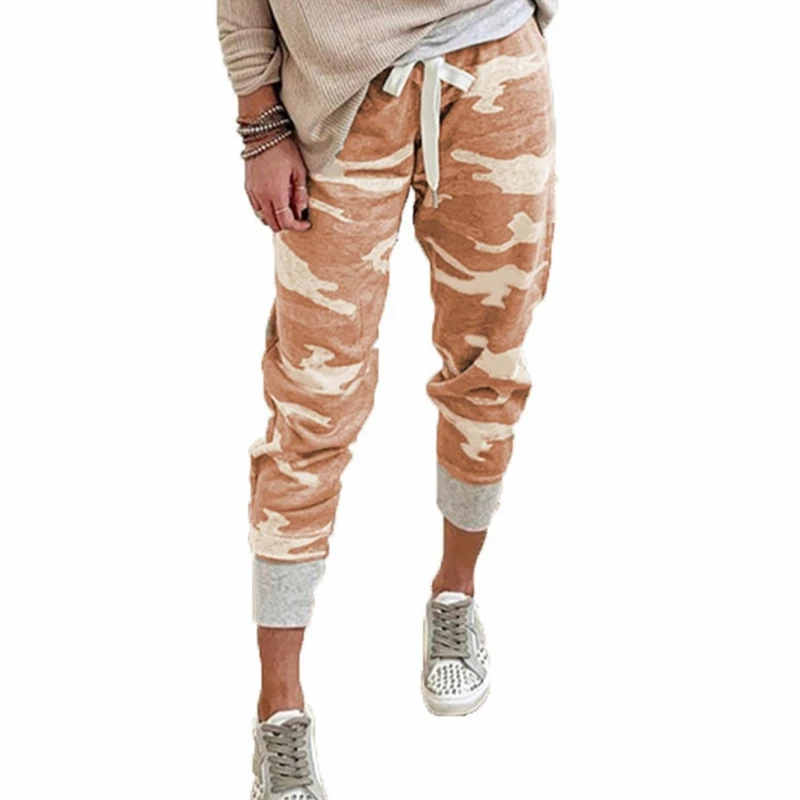 Neue Damen hose Camouflage Print lässige Jogging hose mit Kordel zug für Damen