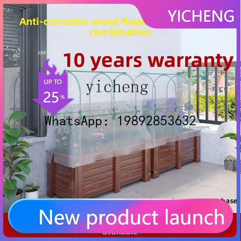 X2 Balcony Flower Box Greenhouse Combination Stand Flower Rack Set Outdoor Plant Vegetable Growing Home Insulation Greenhouse