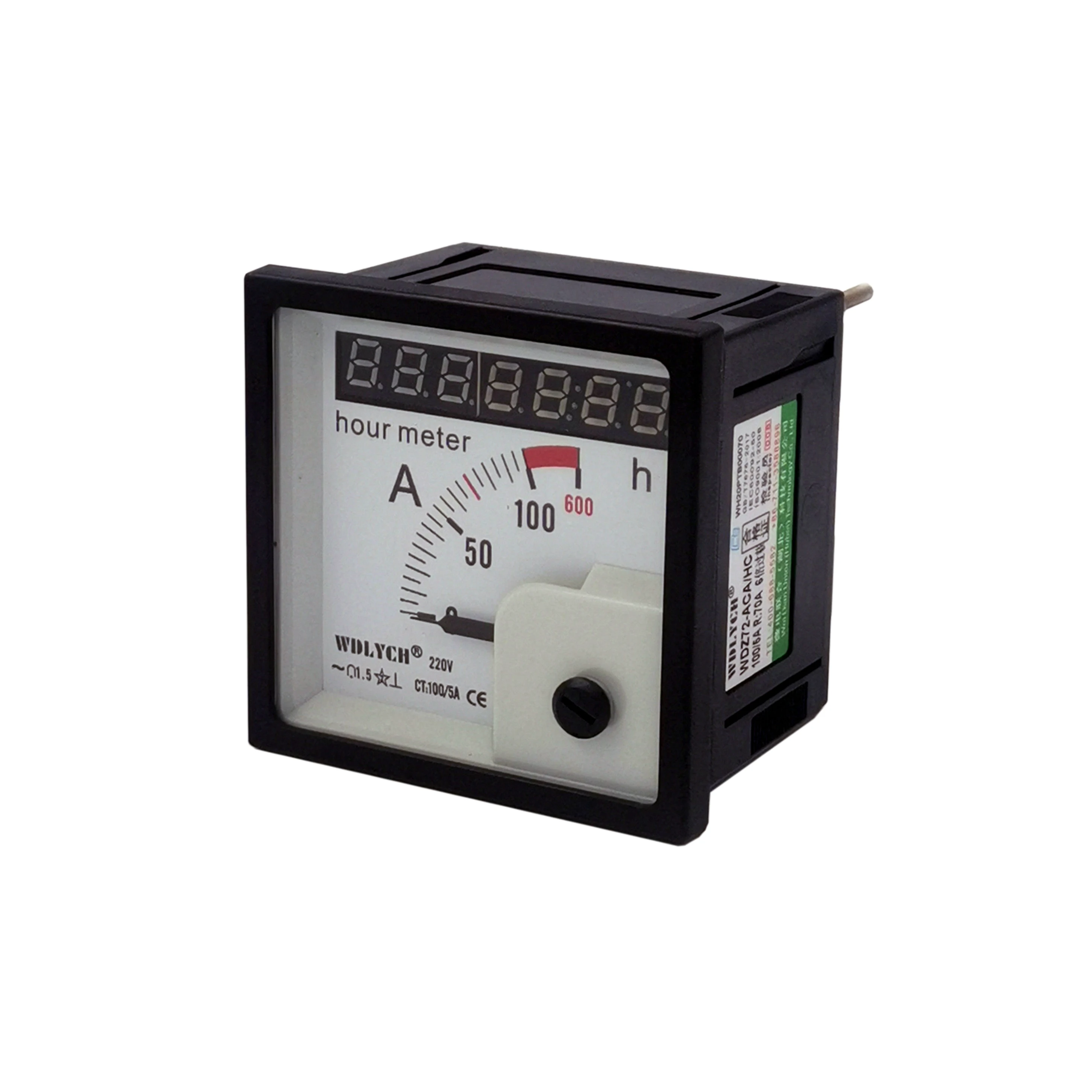 F72-JS marine AC ammeter with 220V timer combination instrument 100/200/300/5A overload type can be customized as hour meter 68m