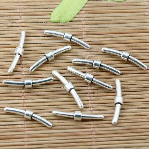 

30pcs tibetan silver color 22mm No hole long curved stick design EF2245