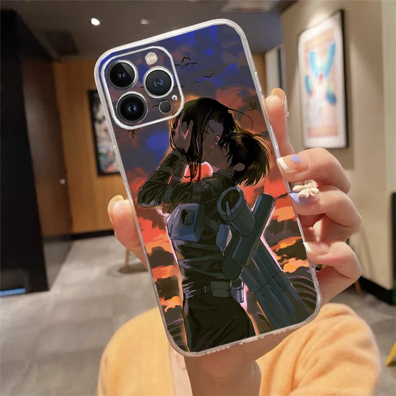 

Mikasa ackerman and eren yeager Phone Case Carcasa Funda For iPhone 17 Pro Max 17 Air 16 15 14 13 Pro Max 15 16 Pro 15Plus Case