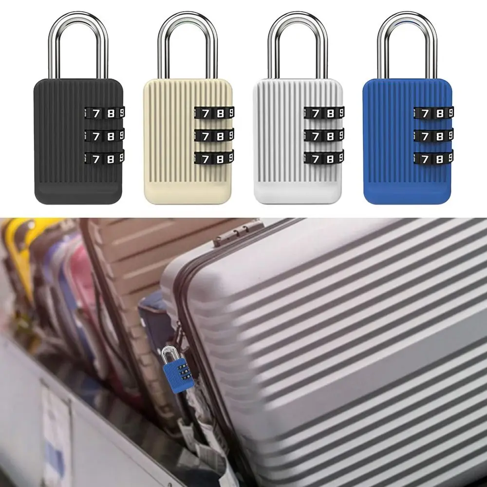 Zinc alloy 3 Digit Password Lock NEW Safe Anti-theft Luggage Combination Lock Dormitory Cabinet Padlock Travel Outdoor