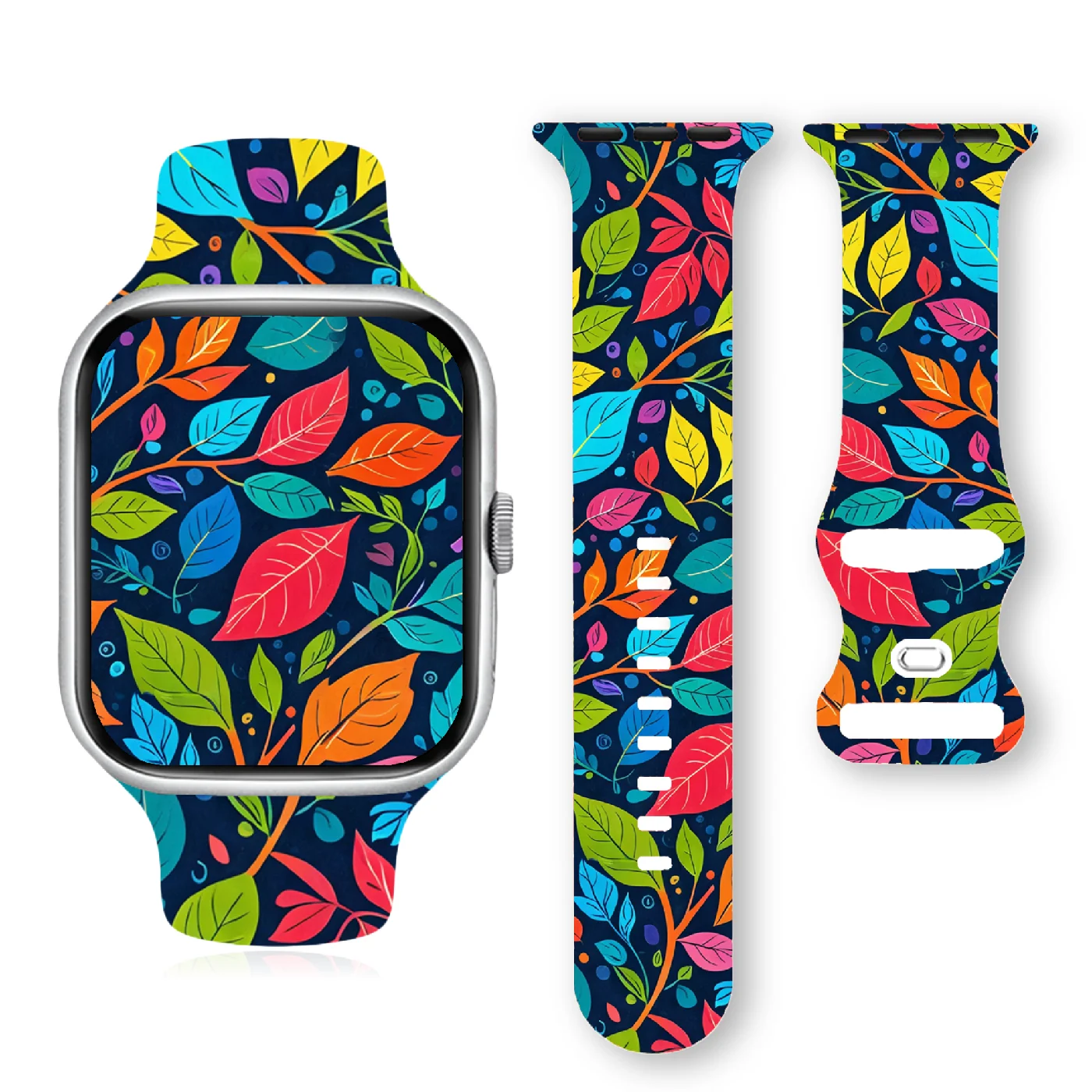 Rainbow Macaron Soft Silicone Band for Apple Watch 9 8 7 6 5 Ultra SE Size 38 40 41 42 44 45 49mm Strap Suitable for All iWatch