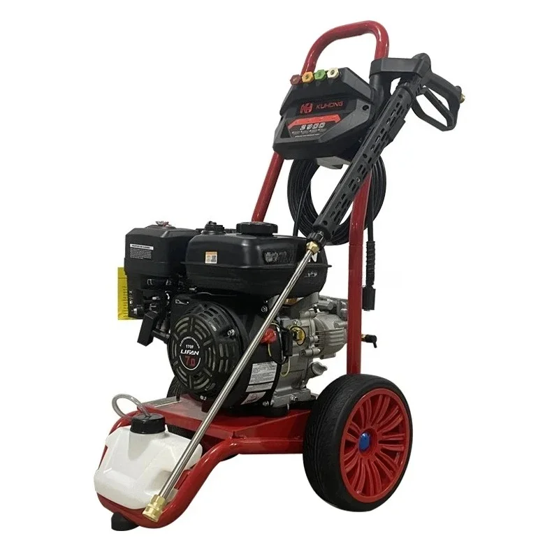 Hidrolavadora de Agua Fría de 7Hp con Motor a Gasolina para Uso Doméstico y Agrícola