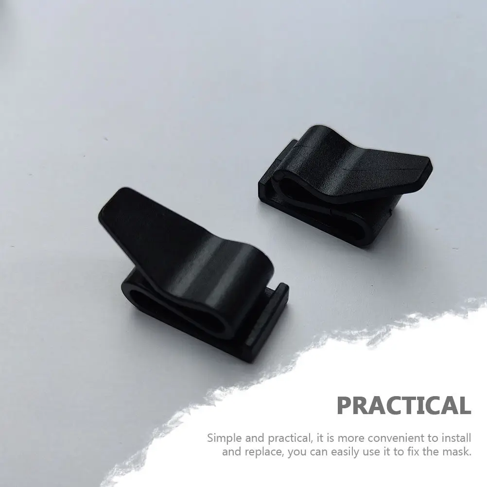 

2Pairs Ski Mask Hook Black Heavy Duty Plastic Mask Holder for Skiing Snowboarding Helmets Outdoor Winter Sports Gear