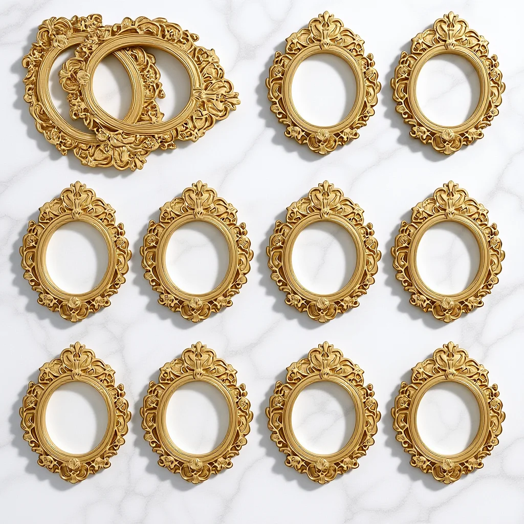 

12 шт., золотые мини-рамки для фотографий из смолы, ретро-рамки для фотографий «сделай сам», для чехла для телефона, украшение, домашний декор, принадлежности для рукоделия, крошечная рамка