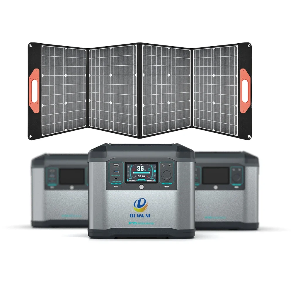 Diwani 2023 Fast Charging New Product Solar Power Station Portable Power Bank Station With Led Light