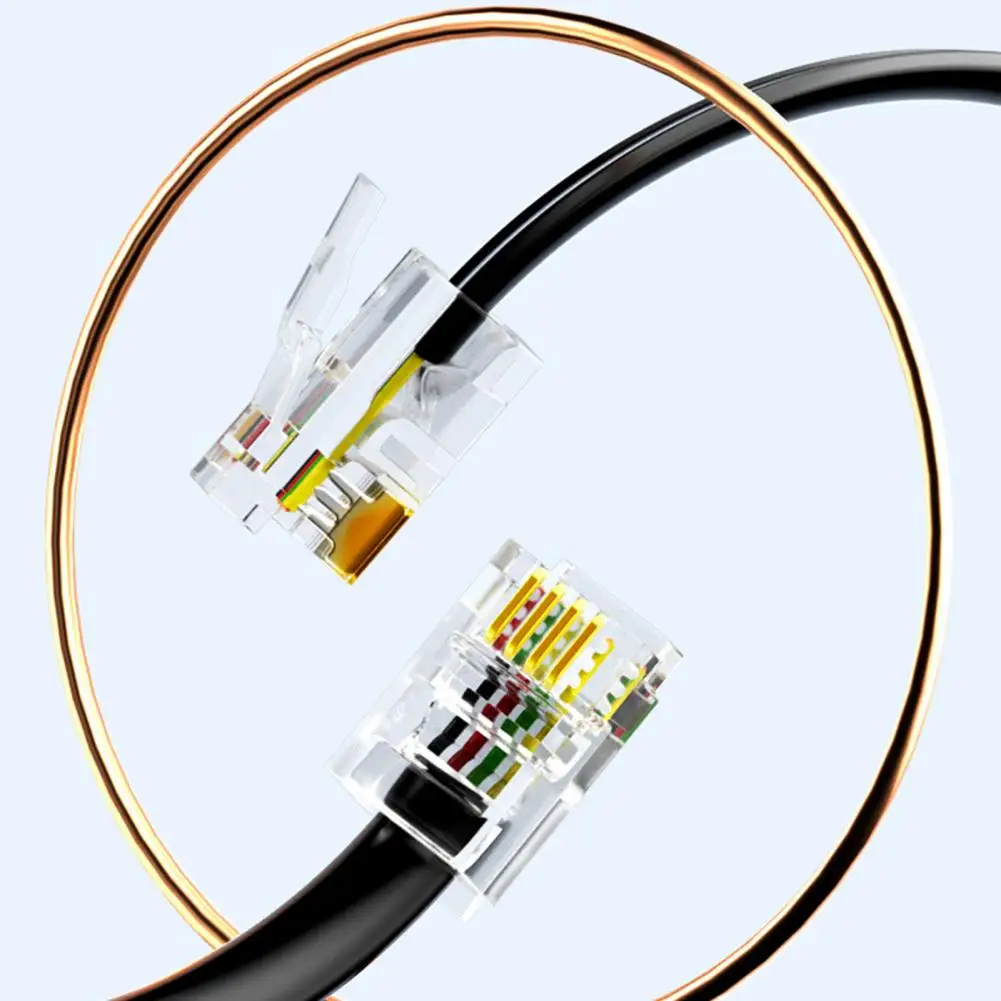 Phone Cord Anti-rolling Tool Telephone Cord Detangler 360° Rotating Swivel Cable Anti-tangle Rj9 4p4c Handset Connector