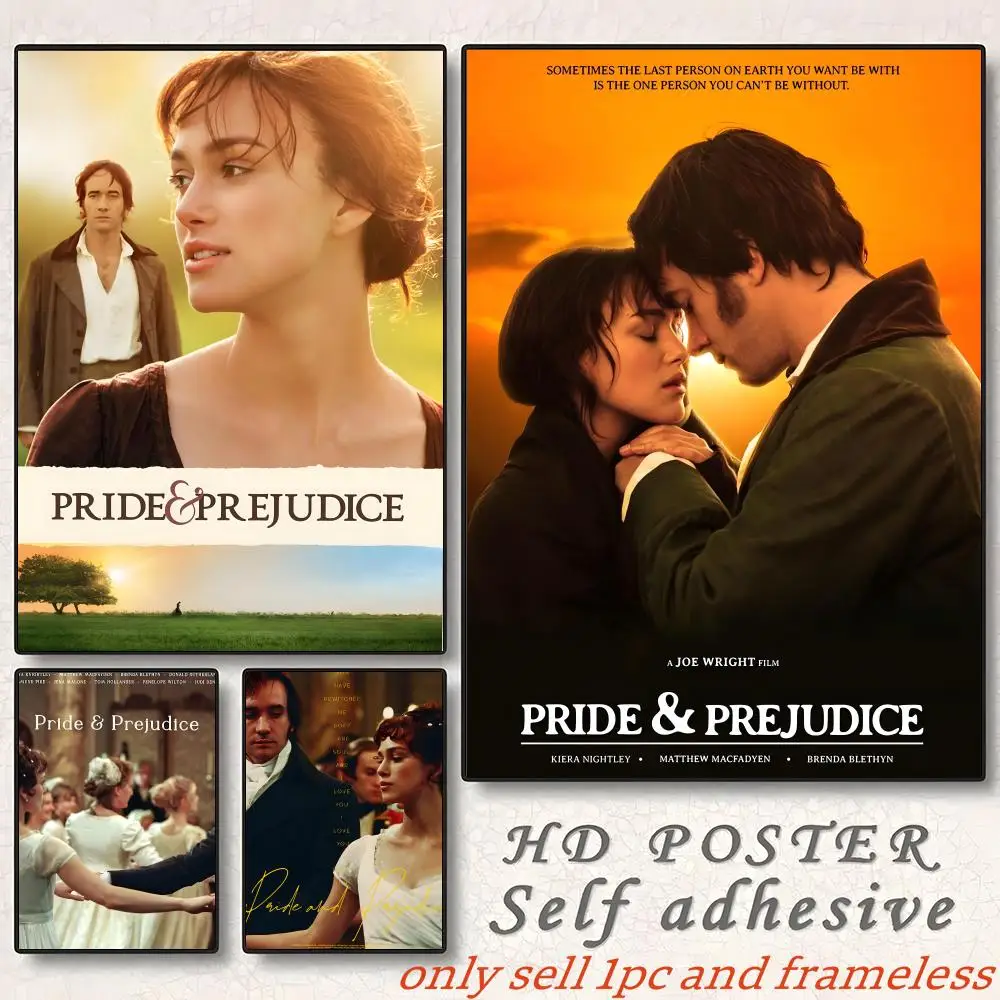 Popular Love Movie Pride & Prejudice-P Poster Self-adhesive Painting with prints Home bedroom living room decoration