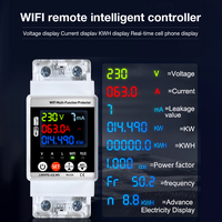WiFi Smart Power Meter 63A Automatic Reclosing Protector Digital KWH Leakage Current Voltage Monitor Controller Circuit Breaker