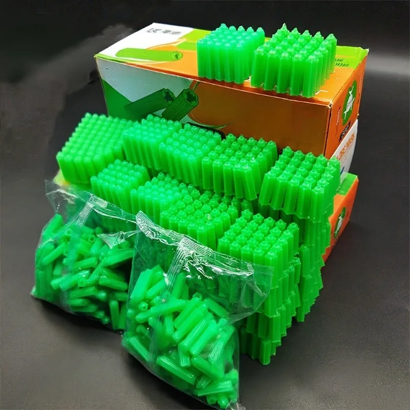 100 قطعة أنبوب توسيع المسمار البلاستيكي M6 السميك الأخضر الفاخر ، أنبوب توسيع المسمار البلاستيكي المتين عالي الجودة #5