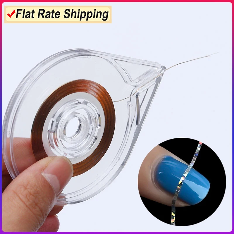 1 Piece Clear Nail Art Striping Tape Holder 3D Decoration Nail Art Stickers Roller Empty Case Picker Boxes Nail Manicure Tools