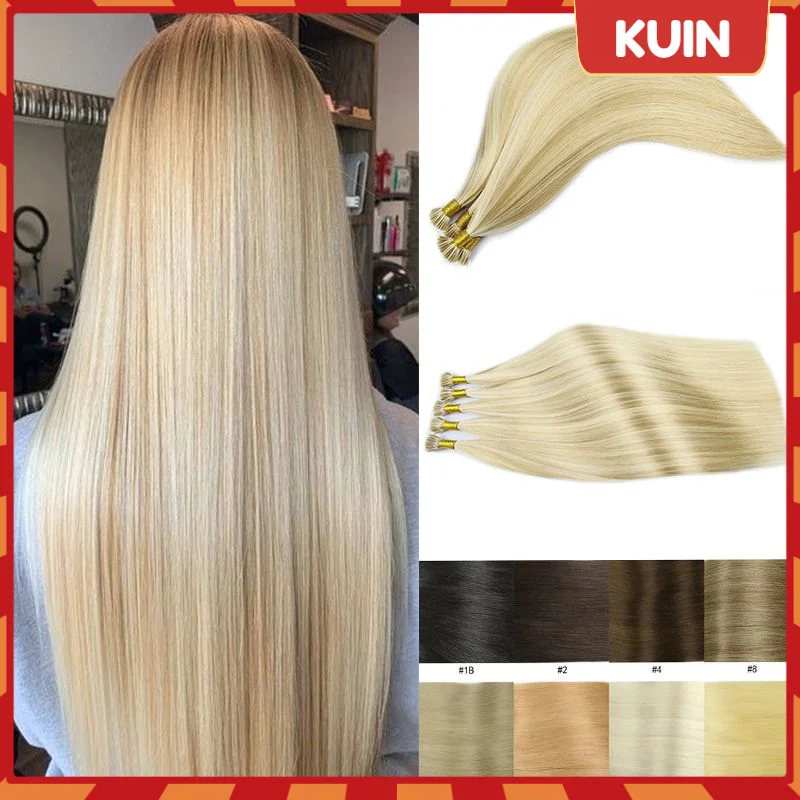 

Straight I Tip Hair Extensions Keratin Capsules Original Remy Human Hair Natural Brown Blonde Color Hairpiece For Women 50pc/Set