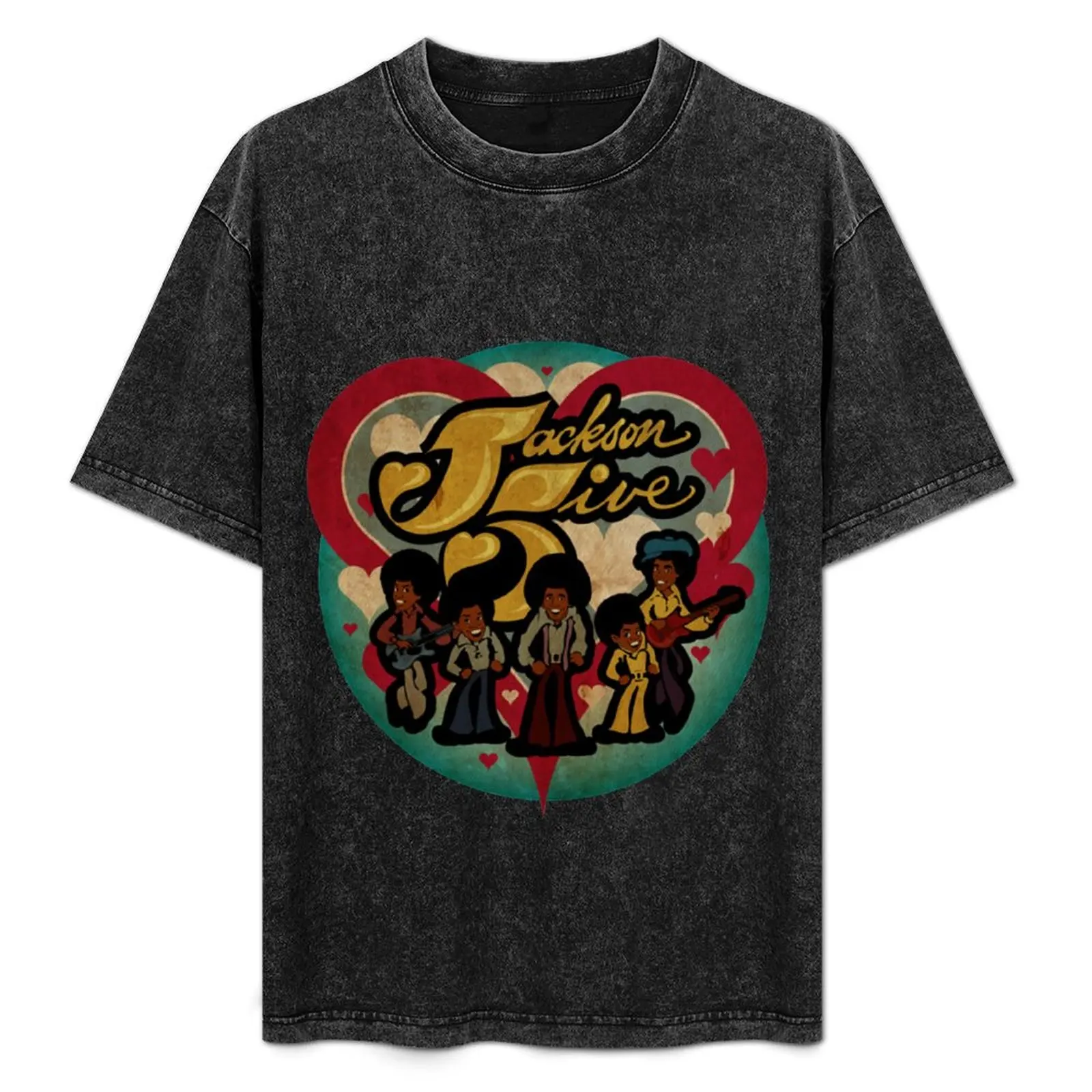 

The Jackson 5 Vintage T-Shirt Summer Print Short Sleeve Tee