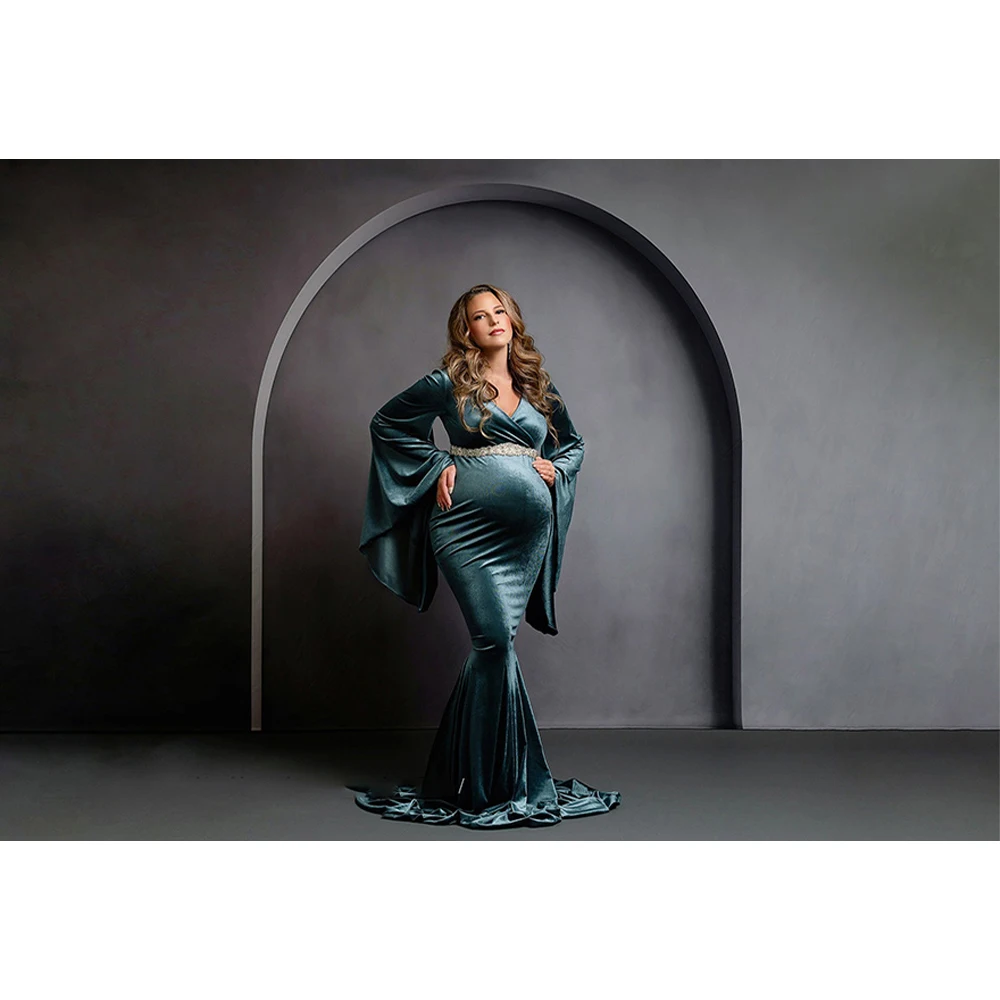 Solid Color Arched Door Photo Background Kids Adult Portrait Photography Backdrop Pregnant Woman Photo Studio Props