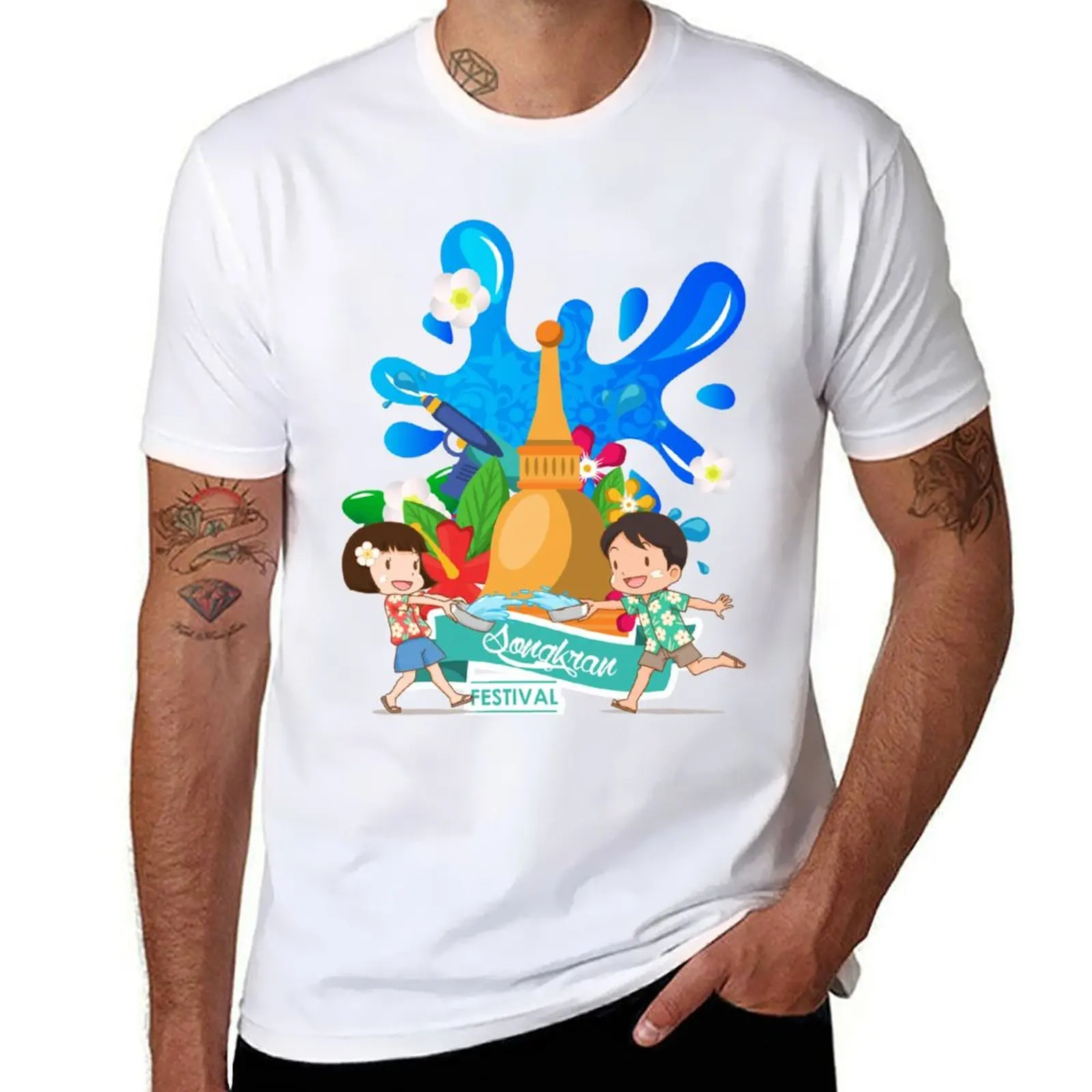 

Songkran in Thailand T-Shirt Trend Art Print T-Shirt