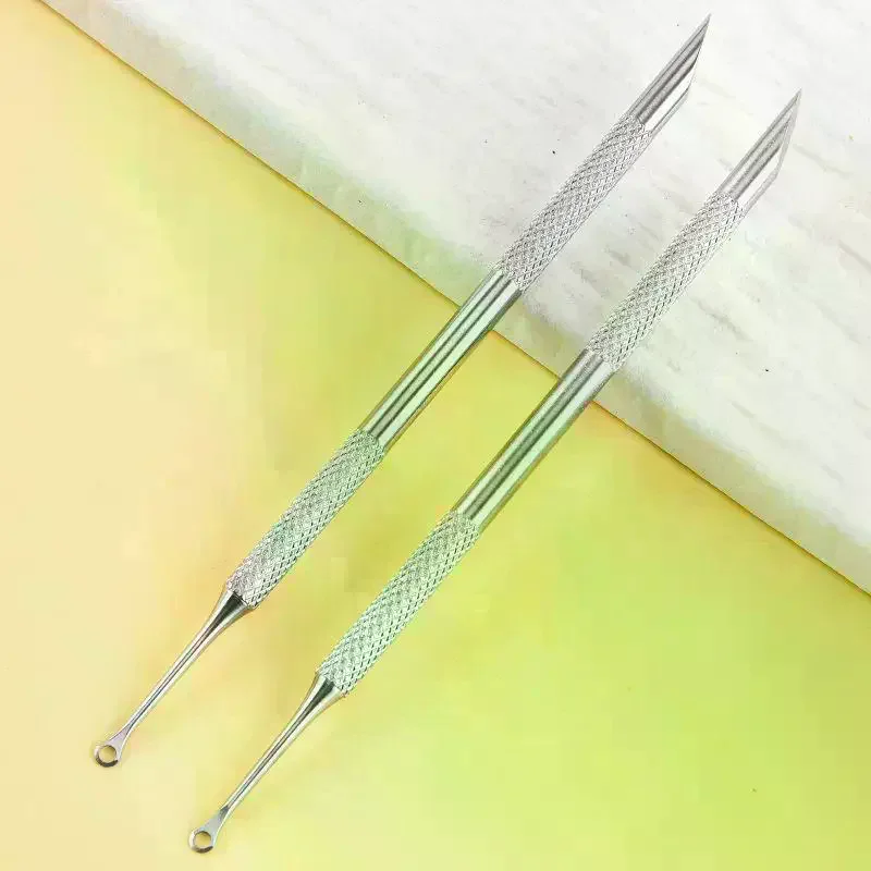 /Kuz/Steel Cuticle Pusher With Scraper Dual-Function Tool For Cuticle Care And Nail Edge Cleaning Reusable Stainless