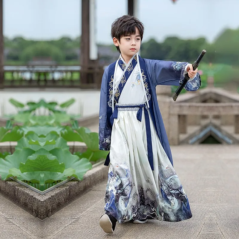 retro-boys-hanfu-robe-traditional-chinese-embroider-stage-outfit-ancient-perform-costume-kids-children-student-uniform-cosplay