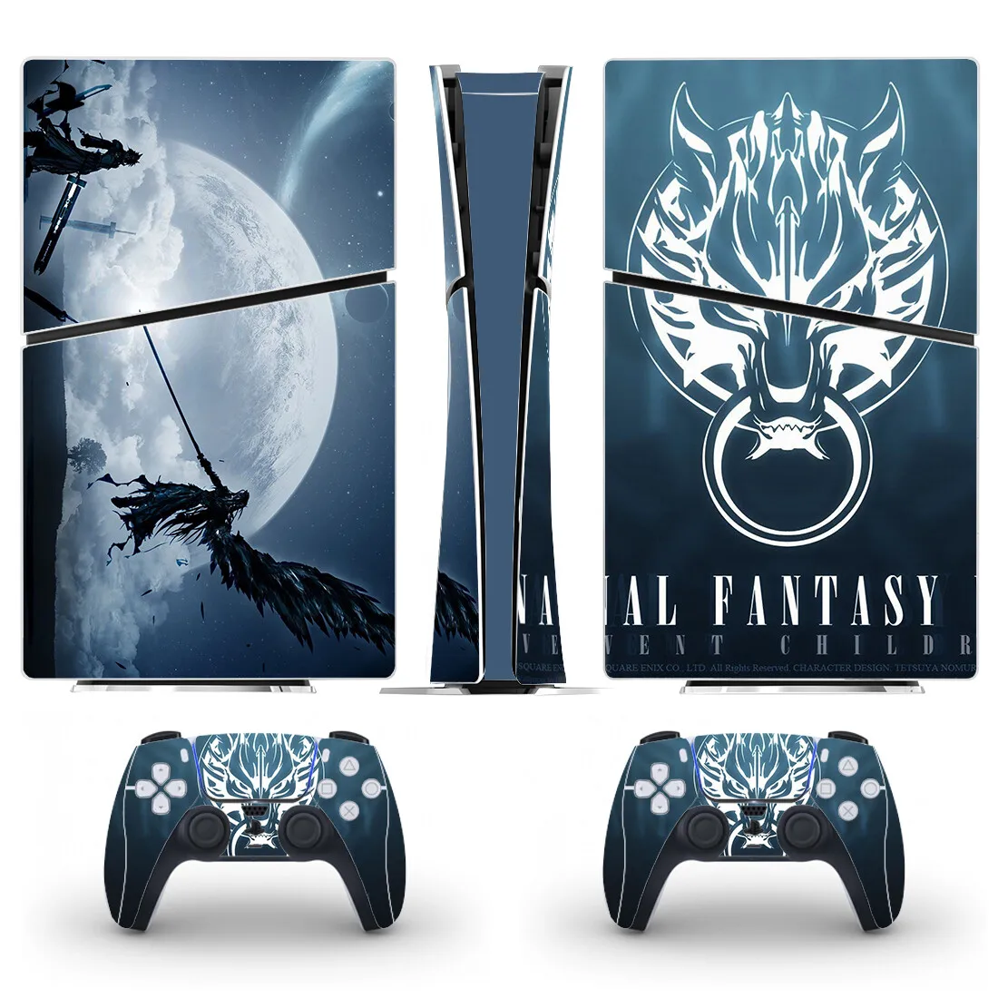 Final Fantasy Game PS5 Slim Digital Skin Sticker Decal Cover for Console and 2 Controllers New PS5 Slim Skin Vinyl