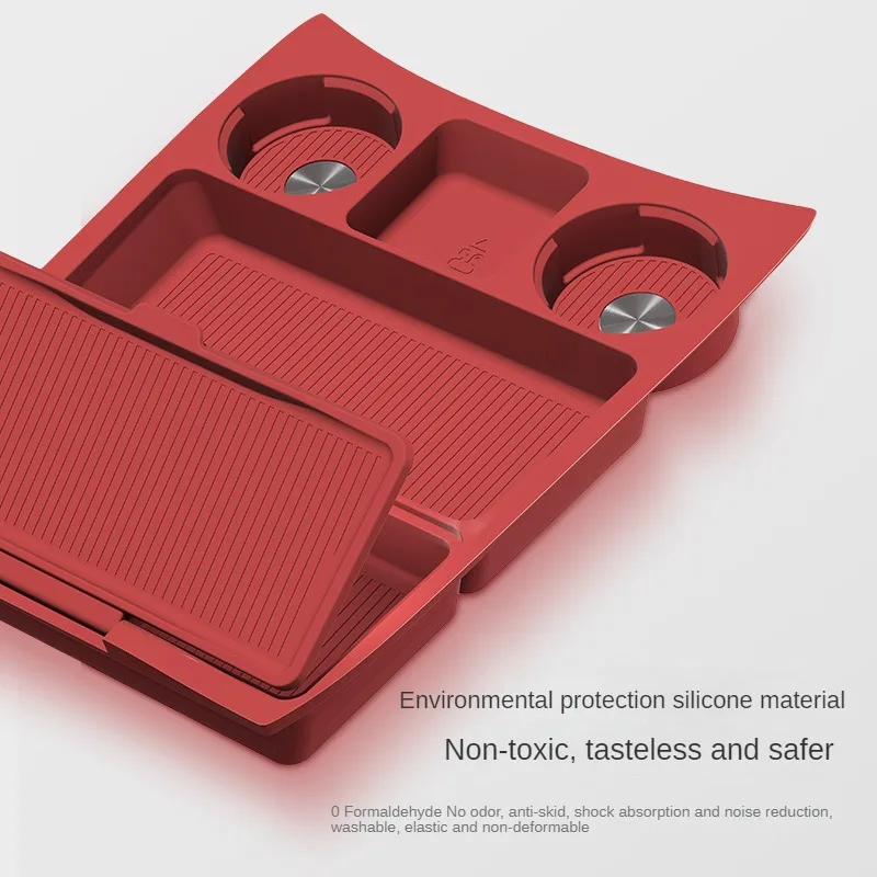 2024 For LUXXEED R7 Silicone Center Console Below Storage Box Central Control Organizer Mat Car Interior