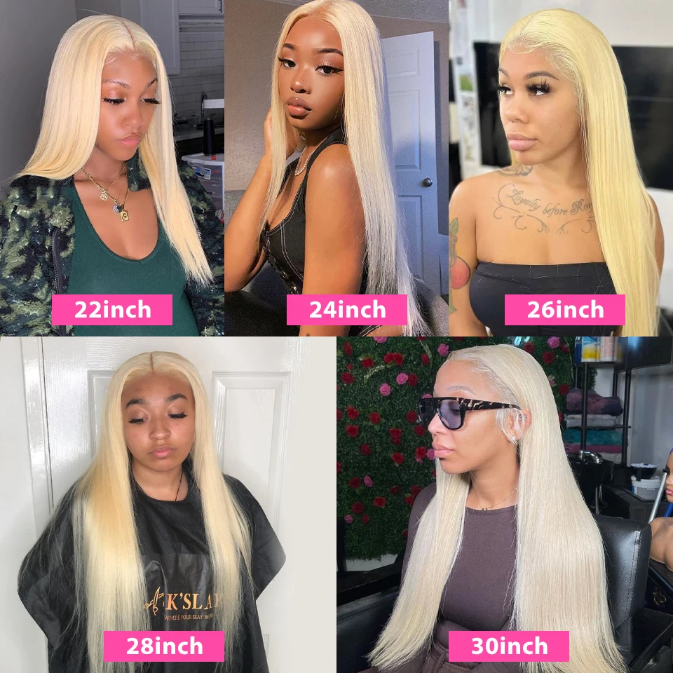 Bone Straight Blonde Lace Front Wig Human Hair 613 Human Lace Frontal Wig 13x6 Human Hair Wigs  Brazilian Wigs On Sale for Women