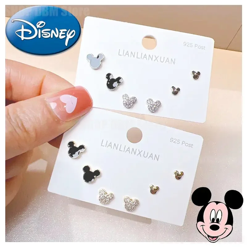 

Disney Mickey Mouse Mini Stainless Steel Earings Fashion Jewelry Ear Studs Punk Star Stud Earrings Pendientes Birthday Gifts