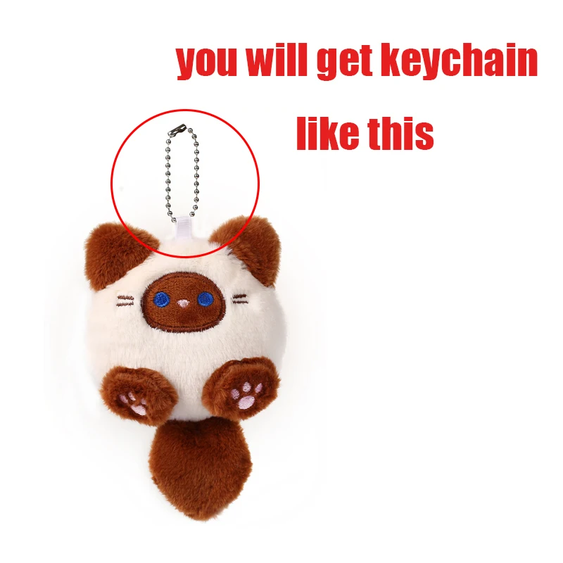 Stuffed Coffee Cat Plush Keychain