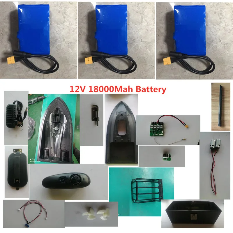 12V 18000mAh Battery Motor Boat Cover Propeller For C12VGX C0012 Bait Boat C12VGX C0012 Nesting Boat Spare Part CV12 Accessories