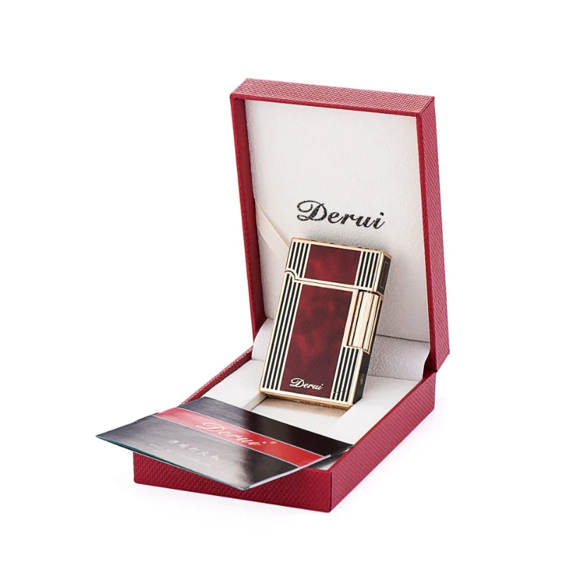 Derui Rechargeable Lighter Side Slide Men's Lighter in Original Gift Box Comes in Many Options and Styles Very Cool Lighter