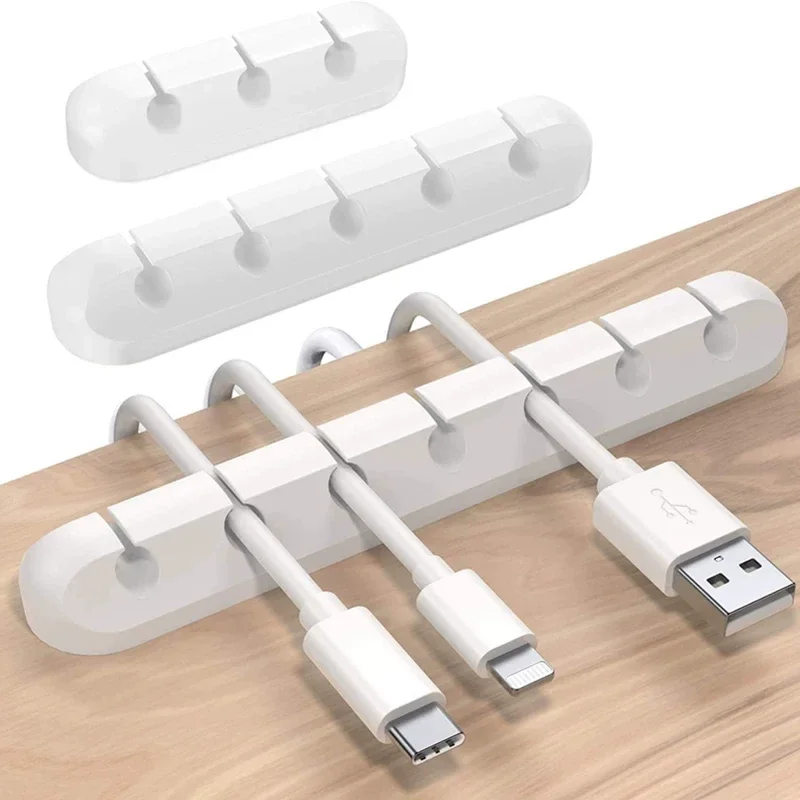1Pcs 3/5/7-hole Data Cable Organizer Desktop Charging Cable Storage Protector Mouse Cable Headphone Winding Device Fixing Clipp