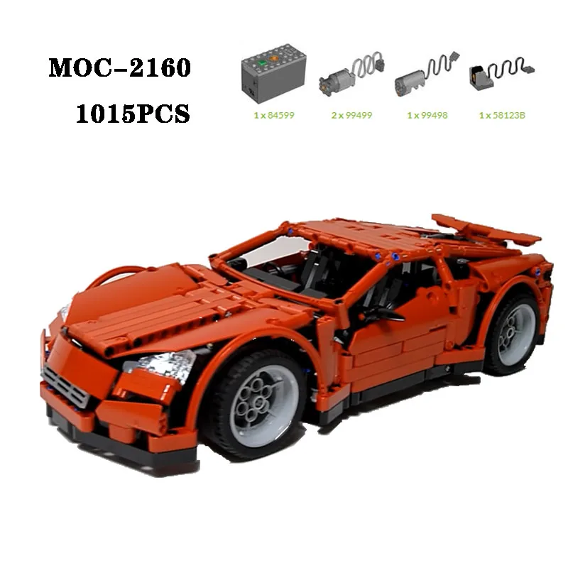 

Classic MOC-2160 Supercar high difficulty splicing 1015PCS adult children puzzle building block toy birthday Christmas gift